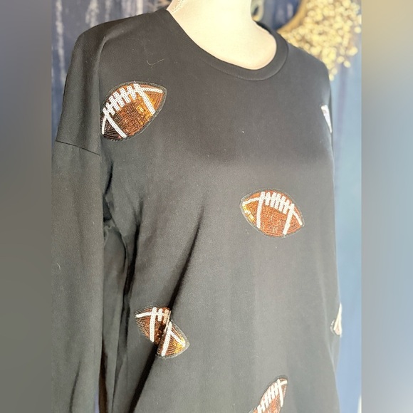 The Royal Standard Football Queen Sequin Sweatshirt size XS NWT - Picture 7 of 14